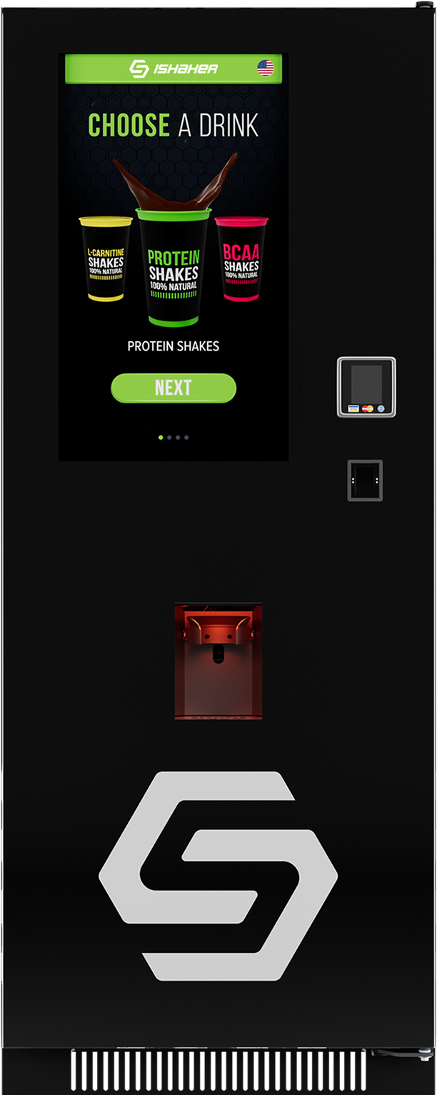 shaker touch 2 – touchscreen protein & milkshake vending machine